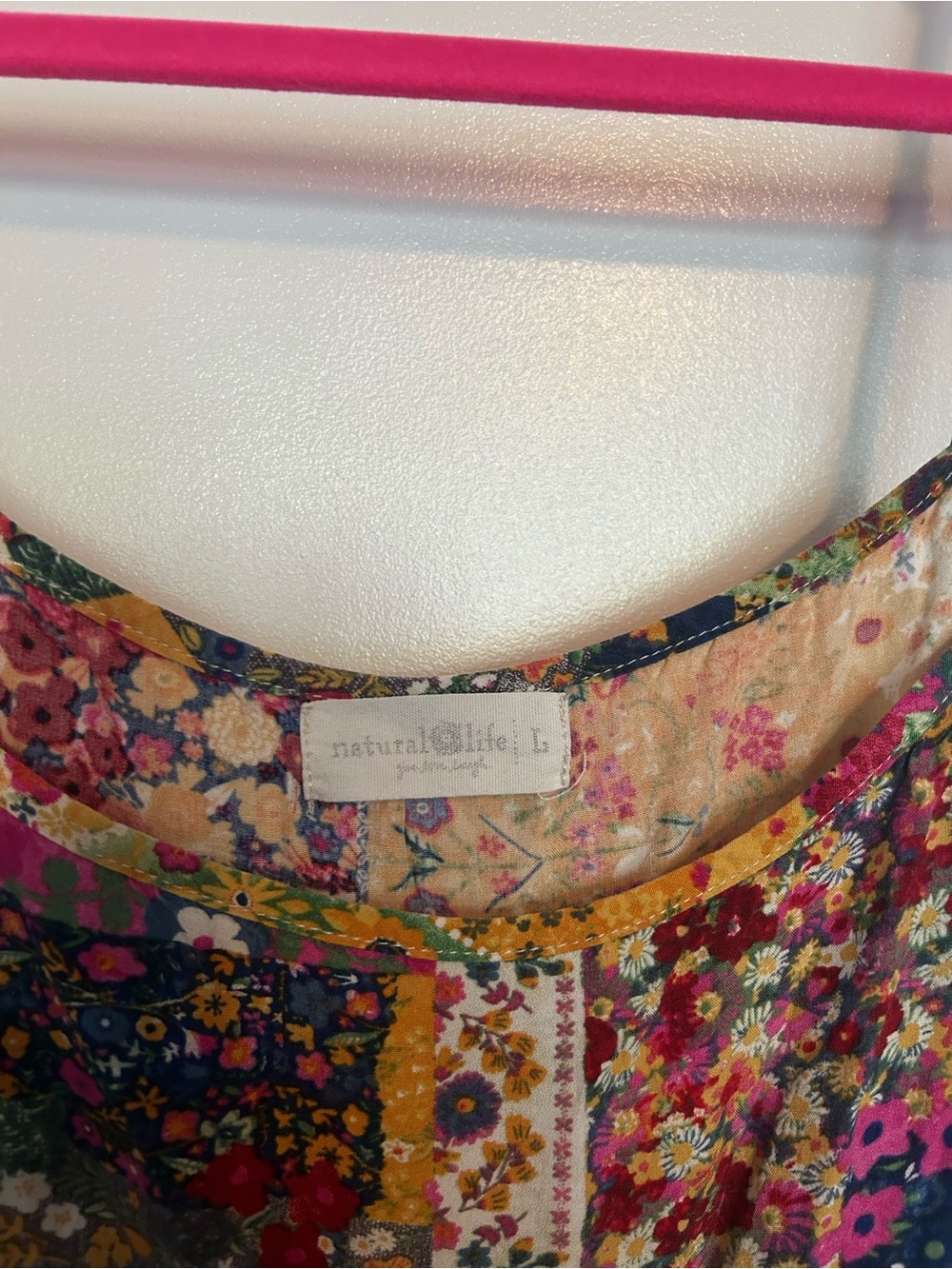 NATURAL LIFE Multicolor Zoe Wide-Leg Jumpsuit in Mandela Patchwork Print - Picture 12 of 12